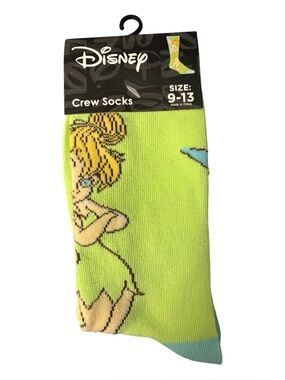 Disney Tinker Bell Crew Socks (Size 9-13)